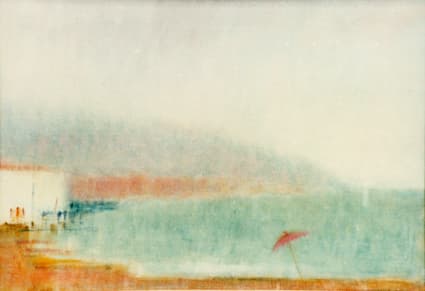 Bourrasque vers la Croisette, oeuvre de Lyne Seybel, collection Marines, Huile, 65x92 cm