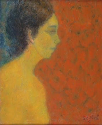 Elisa, oeuvre de Lyne Seybel, collection Nus, Huile, 55x46 cm