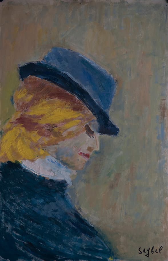 L'écuyère, oeuvre de Lyne Seybel, collection Portraits, Gouache, 50x32 cm