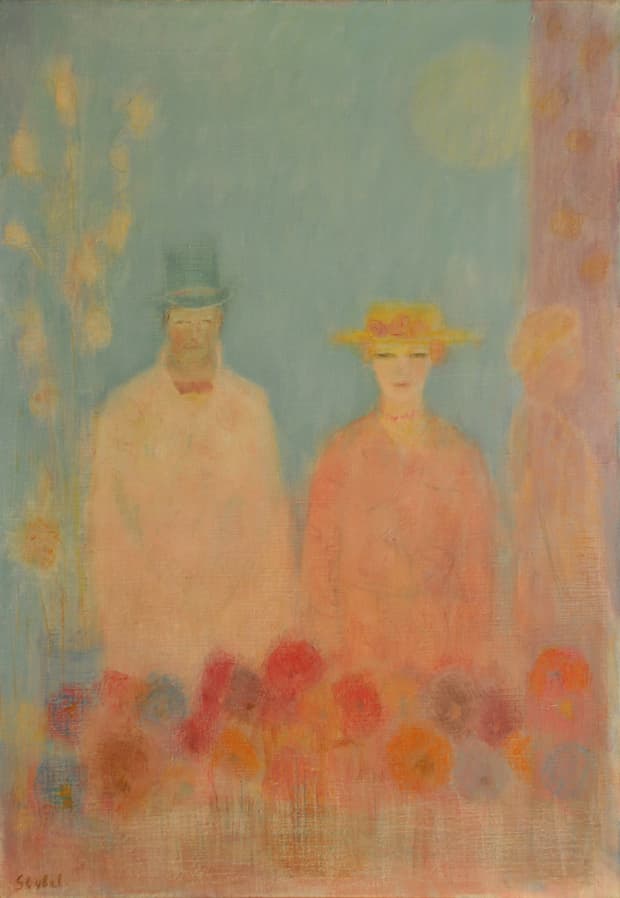 Retour de noces, oeuvre de Lyne Seybel, collection Scènes de genres, Huile, 92x65 cm